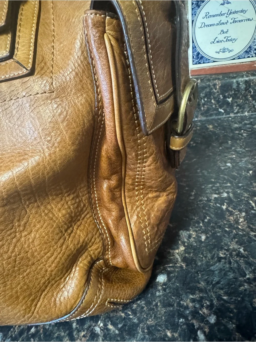 Coach Chelsea Heritage Leather Tote 10030 Cognac Brown 2008 Y2K
